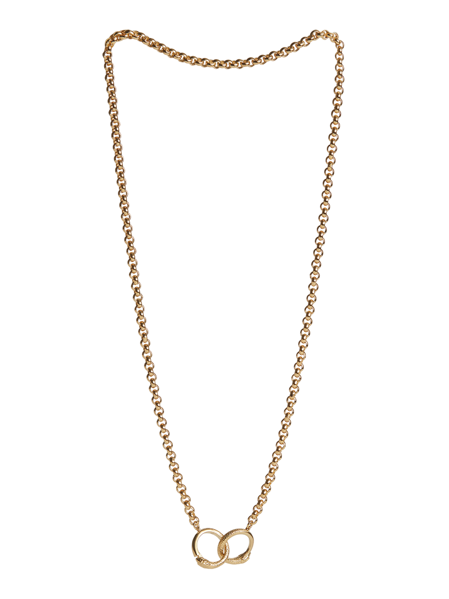 Ouroboros Chain Necklace In Gold Vermeil